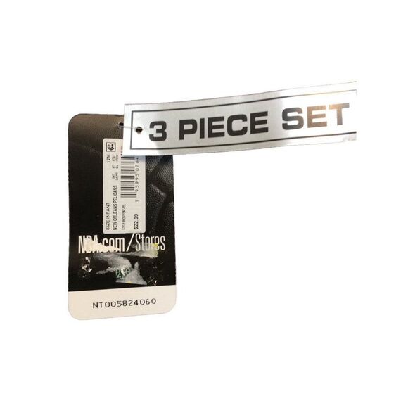 Nba Baby Boy  3 Piece Set Of Onesies  12 Months Grey Gold Navy White   Cotton - Picture 7 of 8